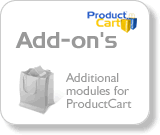 Add-on modules for ProductCart ecommerce software