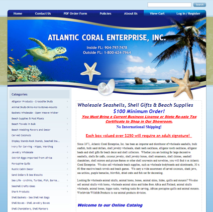 Atlantic Coral Featured ProductCart Site