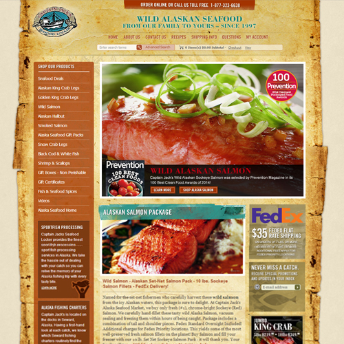 Captain Jack's Seafood Locker Featured ProductCart Site