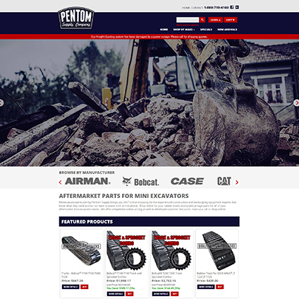 Mini Excavator Parts Featured ProductCart Site