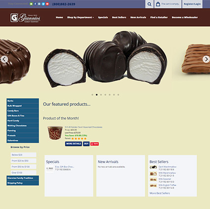 Giannios Chocolates Featured ProductCart Site