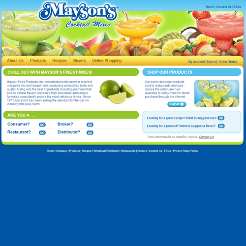 Mayson's Margarita Mixes Featured ProductCart Site