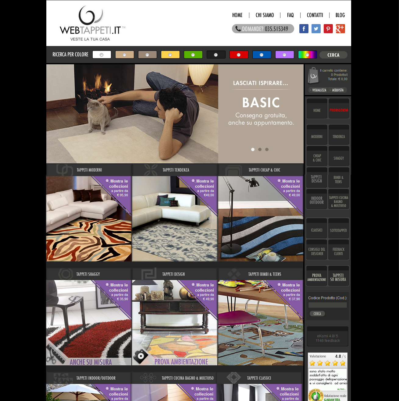 WebTappeti Featured ProductCart Site